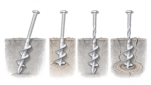 ground screw installation process errors overview